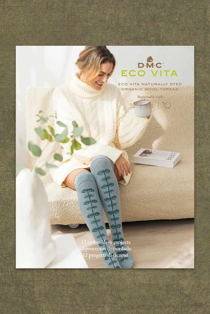Eco Vita Naturally Dyed Organic Wool Thread Embellishing Socks Pattern Book
