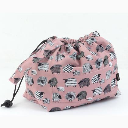 DMC SHEEP STORAGE BAG  PINK WITH FRONT POCKET