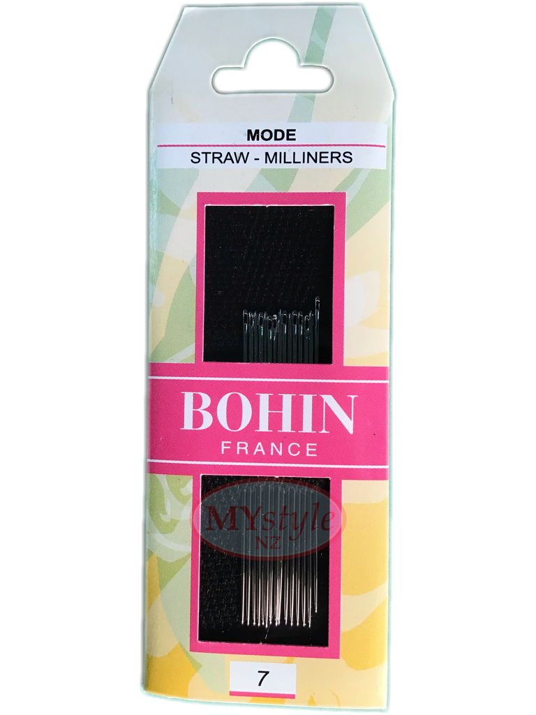 Bohin Straw Milliners Needles, Size 7