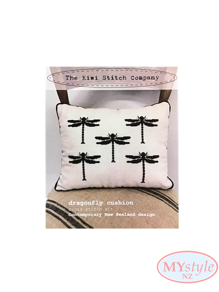 Kiwi Stitch Company, Dragonfly Cross Stitch Cushion Kit