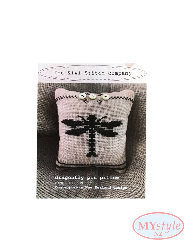 Kiwi Stitch Company, Dragonfly Pin Pillow